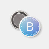 Blau und Lila fading Ombre mit bearbeitbarem Text Magnet (Vorderseite/Rückseite)