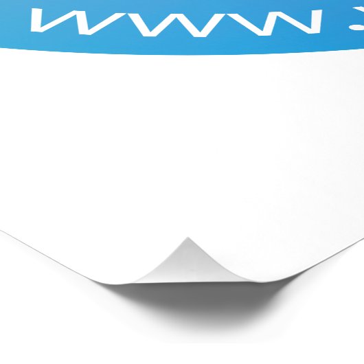 Blau und Lila fading Ombre mit bearbeitbarem Text Poster (Ecke)