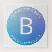 Blau und Lila fading Ombre mit bearbeitbarem Text Puzzle (Vertikal)