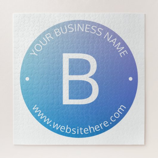 Blau und Lila fading Ombre mit bearbeitbarem Text Puzzle (Vertikal)