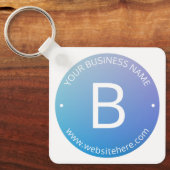 Blau und Lila fading Ombre mit bearbeitbarem Text Schlüsselanhänger (Vorderseite)