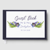 Blau und lila gästebuch (Vorderseite)