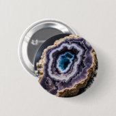 Blau und Lila Geode Button (Vorne & Hinten)