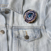 Blau und Lila Geode Button (Beispiel)
