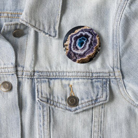Blau und Lila Geode Button (Beispiel)