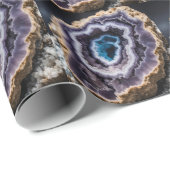 Blau und Lila Geode Geschenkpapier (Rolleneckpunkt)