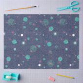 Blau und Lila Glitzer Polka Dots Weihnachten Seidenpapier (Basteln)