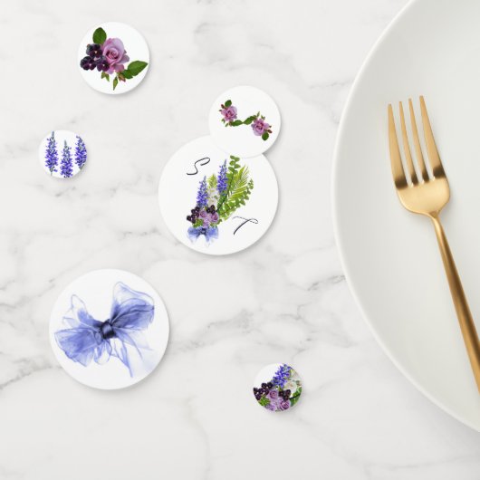 Blau und lila konfetti (Gruppe)