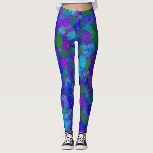 Blau und Lila Leggings (Vorderseite)