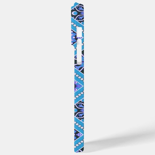 BLAU- UND LILA MANDALA-MUSTER Case-Mate iPhone HÜLLE (Rückseite / Links)