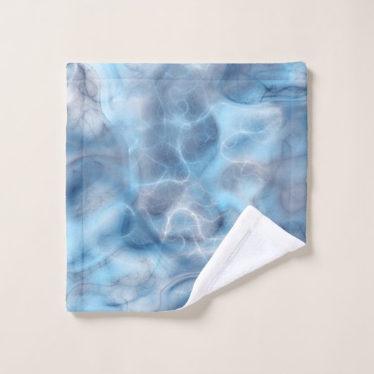 Blau und Lila Marmor abstrakt Badhandtuch Set (Waschlappen)