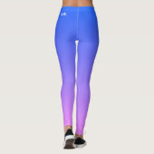 Blau und Lila Ombre Monogram Leggings (Rückseite)
