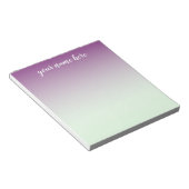 Blau und Lila Ombre Personalisiert Notepad Notizblock (angewinkelt)
