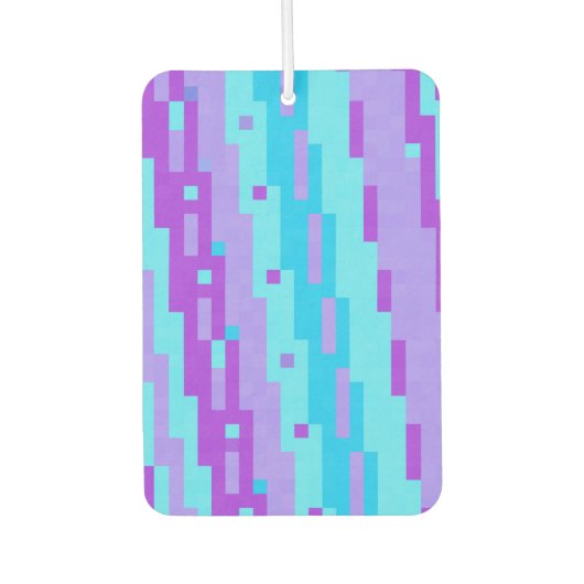 Blau und lila Pixel Autolufterfrischer (Vorderseite)