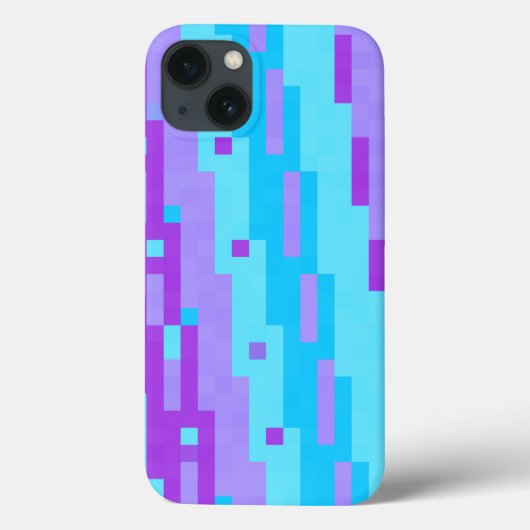 Blau und lila Pixel Case-Mate iPhone Hülle (Rückseite)