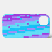 Blau und lila Pixel Case-Mate iPhone Hülle (Rückseite (Horizontal))