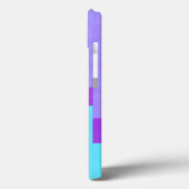 Blau und lila Pixel Case-Mate iPhone Hülle (Rückseite / Links)