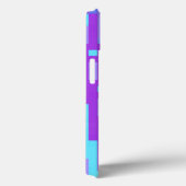 Blau und lila Pixel Case-Mate iPhone Hülle (Rückseite / Rechts)