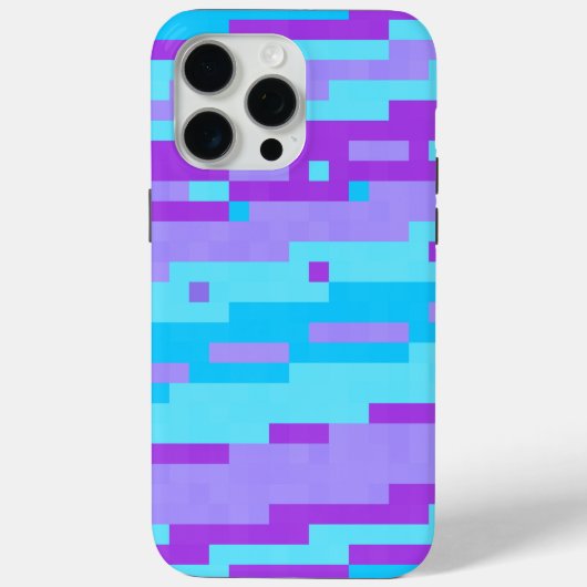 Blau und lila Pixel Case-Mate iPhone Hülle (Rückseite)
