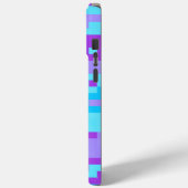 Blau und lila Pixel Case-Mate iPhone Hülle (Rückseite / Links)