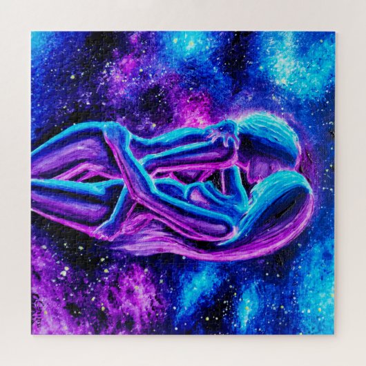 Blau und lila puzzle (Horizontal)