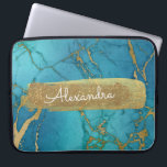 Blau und Marmor mit Goldfolie und -Glitzer Laptopschutzhülle<br><div class="desc">Kobalt-Blau und Marmor mit Goldfolie und Glitzer-elegantem Monogramm-Namen-Fall. Dieser Fall kann besonders angefertigt werden,  um Ihren Vornamen einzuschließen.</div>