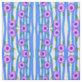 Blau und Mauve Floral Stoff (Muster)