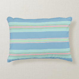Blau- und Meeresschaum-Grünstreifen Dekokissen
