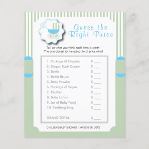 Blau und Minze Grüne Buggy - Preis Flyer