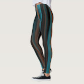 blau und orange abstrakt leggings (Links)