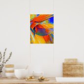 Blau und Orange Abstrakt Poster (Küche)