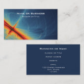 Blau und Orange Abstrakt Visitenkarte (Vorne/Hinten)