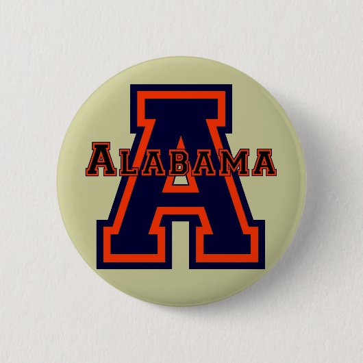 Blau und Orange Alabamas "A" Button (Vorderseite)