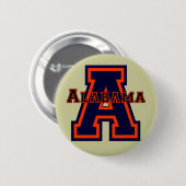 Blau und Orange Alabamas "A" Button (Vorne & Hinten)