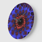 Blau und Orange Auge Große Wanduhr (Winkel)