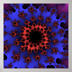 Blau und Orange Auge Poster