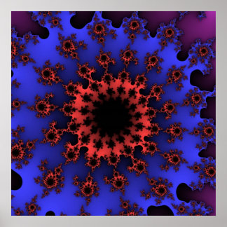 Blau und Orange Auge Poster