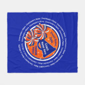 Blau und Orange, Cheer Coach Geschenk, Chef Blanke Fleecedecke (Vorderseite (Horizontal))