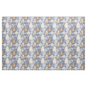 Blau und Orange Chinoiserie Pagodas Stoff (Fat Quarter (45,7 x 55,9 cm))