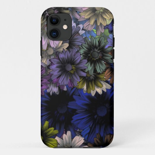 Blau und orange floral Case-Mate iPhone hülle (Rückseite)