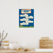 Blau und Orange Funny 16x20in individuell einstell Poster (Küche)