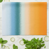 Blau und Orange Geschirrtuch (Gefaltet)