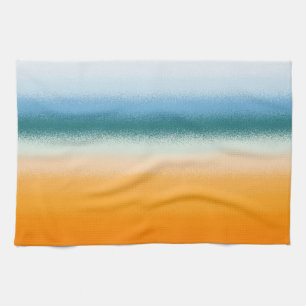 Blau und Orange Geschirrtuch