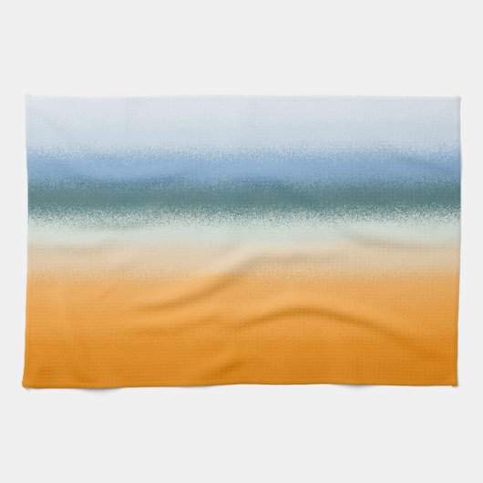 Blau und Orange Geschirrtuch (Horizontal)