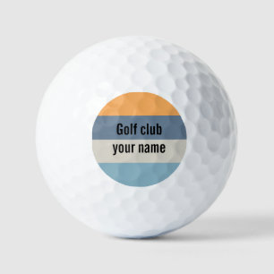 blau und orange gestreift golfball