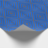 Blau und orange Hypnothek Moderne Pop Art Geschenkpapier (Ecke)