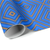 Blau und orange Hypnothek Moderne Pop Art Geschenkpapier (Rolleneckpunkt)