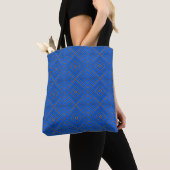 Blau und orange Hypnothek Moderne Pop Art Tasche (Von Nahem)
