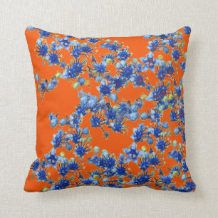 blau und orange kissen