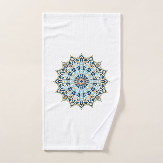 Blau und Orange Mandala Handtuch (Handtuch)